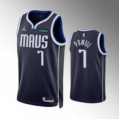 Men%27s Dallas Mavericks #7 Dwight Powell Navy Statement Edition Stitched Basketball Jersey Dzhi->cleveland cavaliers->NBA Jersey